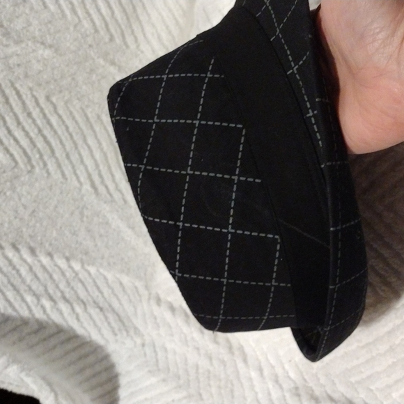 Granule Concept One Fedora Trilby Hat Black Check Crusader Cross Studded Grunge - Picture 13 of 13